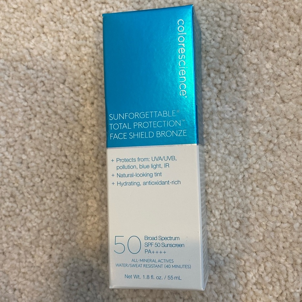 colorescience sunforgettable totoal protection face shield bronze spf 50